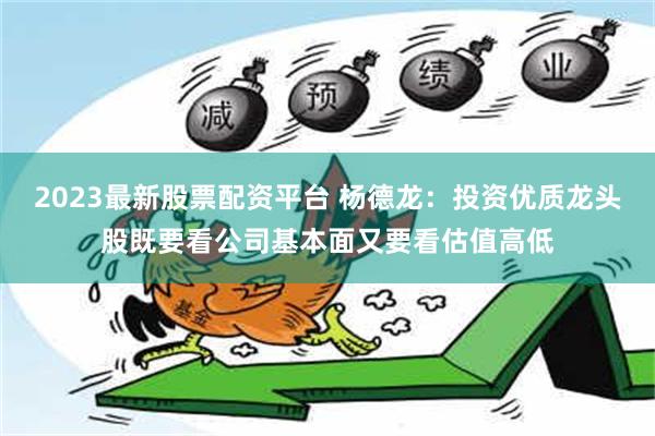 2023最新股票配资平台 杨德龙：投资优质龙头股既要看公司基本面又要看估值高低